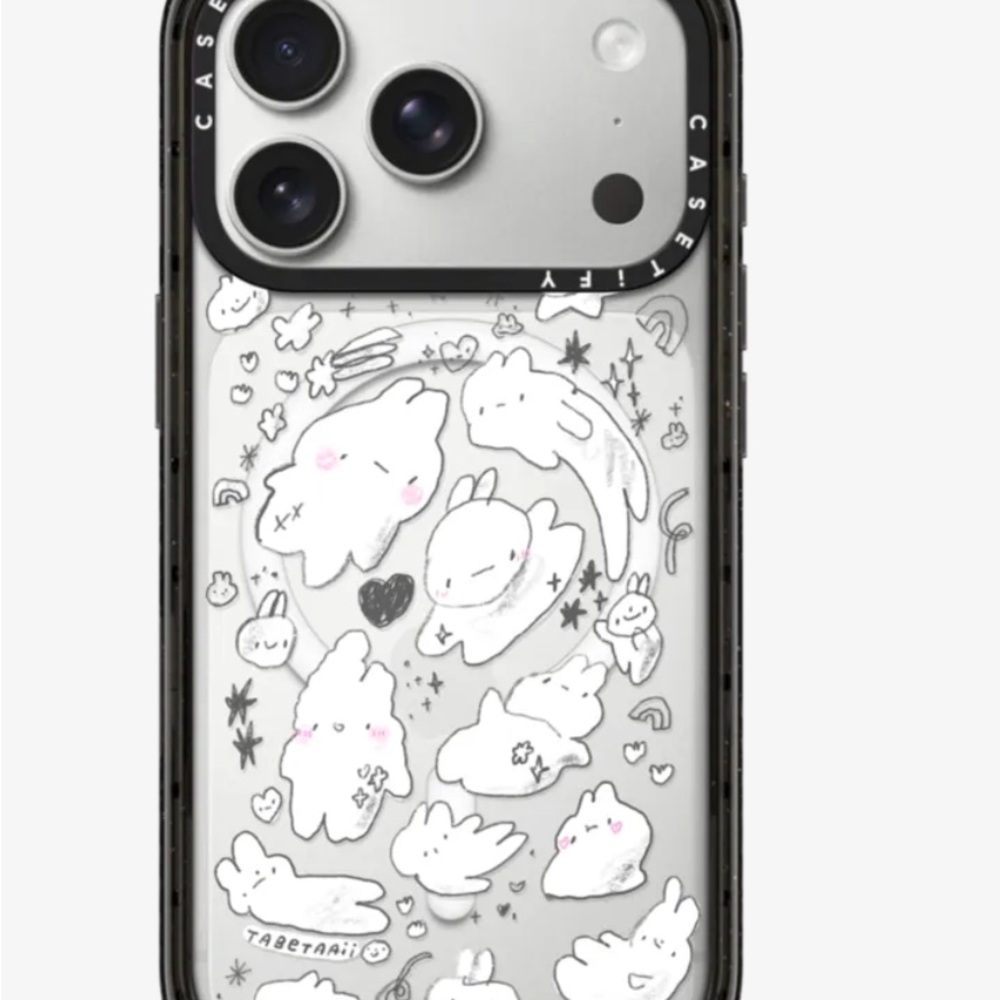 Casetify Cute Bunny Phone Case - Black and White